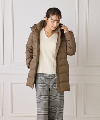 WEB限定》ミドル丈 フェイクファーフードダウンコート