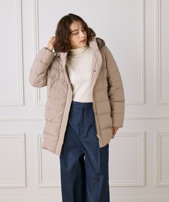 ミドル丈 フェイクファーフードダウンコート（7150116003