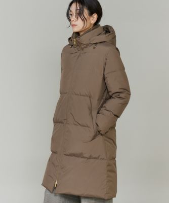 大きいサイズ》ロング丈 スタンドカラーダウンコート