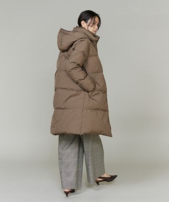 大きいサイズ》ロング丈 スタンドカラーダウンコート