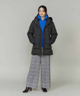 大きいサイズ》ミドル丈 フェイクファーフードミドルダウンコート