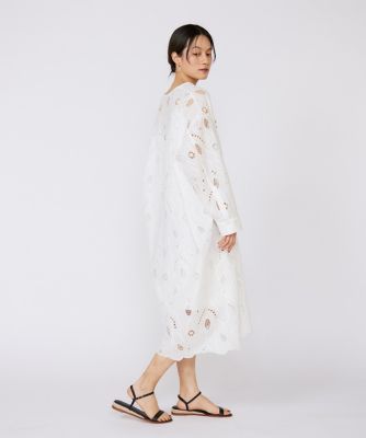 White maison　日本製ビンテージワンピース　カナダワンピース セール】ギャザーティアードカットワンピース（ワンピース