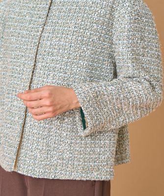 美品 ジャーナルスタンダード レサージュ LINTON ツイードジャケット ツイードジャケット《LINTON》（7150141008） | INED
