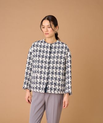 ＜INED (Women)＞千鳥柄ツイードジャケット《ＬＩＮＴＯＮ》（７１５０１４１０１０）