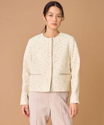 ノーカラーツイードジャケット《LINTON》（7150141011