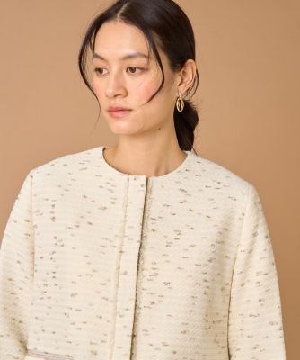 ノーカラーツイードジャケット《LINTON》（7150141011