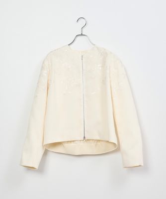 ＜la veille by SUPERIOR CLOSET (Women)＞《大きいサイズ》フロントジップブルゾン《ｌａ　ｖｅｉｌｌｅ　ｂｙ　ＳＵＰＥＲＩＯＲ　ＣＬＯＳＥＴ》（７１５０１４４８０９）