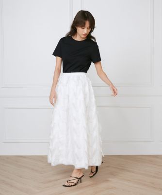 ハンドカットジャガードギャザースカート《ｌａ　ｖｅｉｌｌｅ　ｂｙ　ＳＵＰＥＲＩＯＲ　ＣＬＯＳＥＴ》（７１５０１５２９０４）