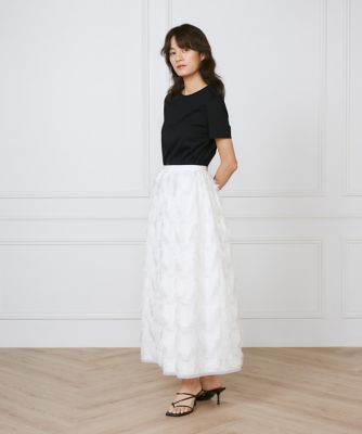 ハンドカットジャガードギャザースカート《ｌａ　ｖｅｉｌｌｅ　ｂｙ　ＳＵＰＥＲＩＯＲ　ＣＬＯＳＥＴ》（７１５０１５２９０４）