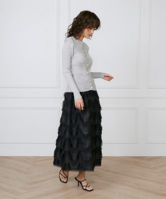 ハンドカットジャガードギャザースカート《ｌａ　ｖｅｉｌｌｅ　ｂｙ　ＳＵＰＥＲＩＯＲ　ＣＬＯＳＥＴ》（７１５０１５２９０４）