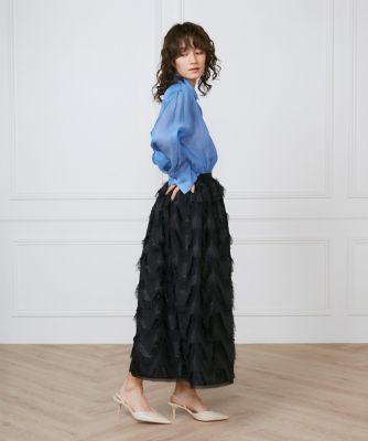 ハンドカットジャガードギャザースカート《ｌａ　ｖｅｉｌｌｅ　ｂｙ　ＳＵＰＥＲＩＯＲ　ＣＬＯＳＥＴ》（７１５０１５２９０４）