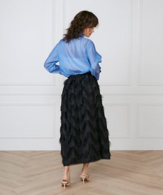 ハンドカットジャガードギャザースカート《ｌａ　ｖｅｉｌｌｅ　ｂｙ　ＳＵＰＥＲＩＯＲ　ＣＬＯＳＥＴ》（７１５０１５２９０４）