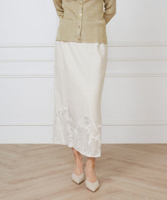 ＜la veille by SUPERIOR CLOSET (Women)＞裾レーススカート《ｌａ　ｖｅｉｌｌｅ　ｂｙ　ＳＵＰＥＲＩＯＲ　ＣＬＯＳＥＴ》（７１５０１５２９０６）