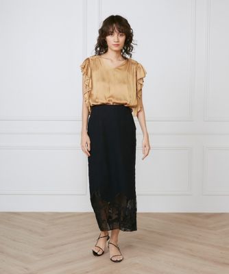 裾レーススカート《ｌａ　ｖｅｉｌｌｅ　ｂｙ　ＳＵＰＥＲＩＯＲ　ＣＬＯＳＥＴ》（７１５０１５２９０６）