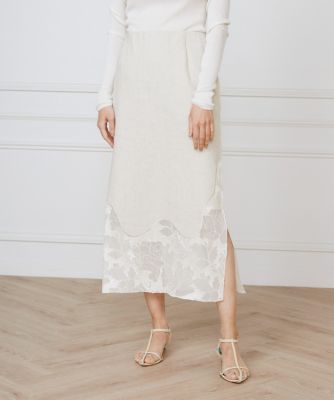 裾レーススカート《ｌａ　ｖｅｉｌｌｅ　ｂｙ　ＳＵＰＥＲＩＯＲ　ＣＬＯＳＥＴ》（７１５０１５２９０６）