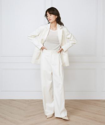 《大きいサイズ》タックワイドパンツ《ｌａ　ｖｅｉｌｌｅ　ｂｙ　ＳＵＰＥＲＩＯＲ　ＣＬＯＳＥＴ》（７１５０１６１８０３）