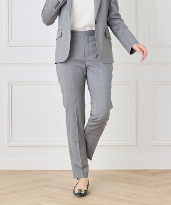 INED L (Women/大きいサイズ)/イネドＬ 《大きいサイズ》テーパードパンツ《CERRUTI》(7150161826)