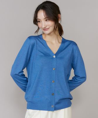 レオナール　カーディガン　部分使いシルク40% レオナール カーディガン 部分使いシルク40% シルクフィール