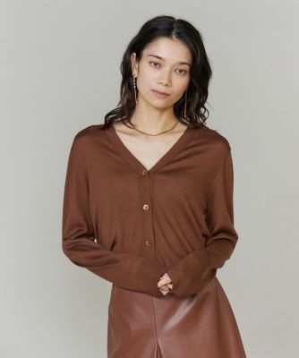 大きいサイズ》シルクカシミヤVネックカーディガン《CONTESSA