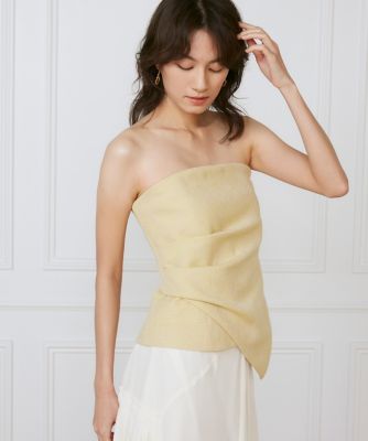 la veille by SUPERIOR CLOSET (Women)/ラヴェイユ バイ スーペリアクローゼット タックビスチェ《ｌａ　ｖｅｉｌｌｅ　ｂｙ　ＳＵＰＥＲＩＯＲ　ＣＬＯＳＥＴ》（７１５０１８２９２７）