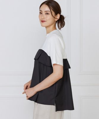 ＜INED (Women)＞ビスチェ風コンビ　ジャージー　トップス（７１５０１９００４１）