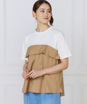 大きいサイズ》ビスチェ風コンビ ジャージー トップス