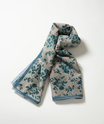 《ＦＡＶＯＲＩＴＥ》Ｌａｒｇｅ　Ｌｉｇｈｔ　Ｂｌｕｅ　Ｓｔｒｉｐｅ　スカーフ《Ｔａｐｉｓ　Ｎｏｉｒ》（７１５０２８４３１３）