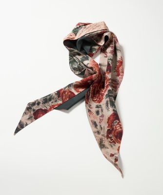 ＜SUPERIOR CLOSET (Women)＞《ＦＡＶＯＲＩＴＥ》Ｓｌｉｍ　Ｗａｒｍ　Ｆｌｏｗｅｒ　スカーフ《Ｔａｐｉｓ　Ｎｏｉｒ》（７１５０２８４３１５）