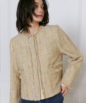 ノーカラーツイードジャケット《Ｌａｎｉｆｉｃｉｃｏ　Ｃａｍｐｏｒｅ》（７１５１１４１０１３）