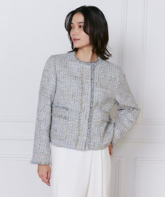 ノーカラーツイードジャケット《Ｌａｎｉｆｉｃｉｃｏ　Ｃａｍｐｏｒｅ》（７１５１１４１０１３）