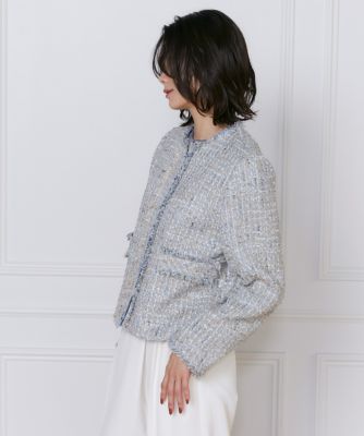 ノーカラーツイードジャケット《Ｌａｎｉｆｉｃｉｃｏ　Ｃａｍｐｏｒｅ》（７１５１１４１０１３）