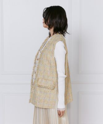 《大きいサイズ》ツイードジレ《Ｌａｎｉｆｉｃｉｃｏ　Ｃａｍｐｏｒｅ》（７１５１１４１８０４）