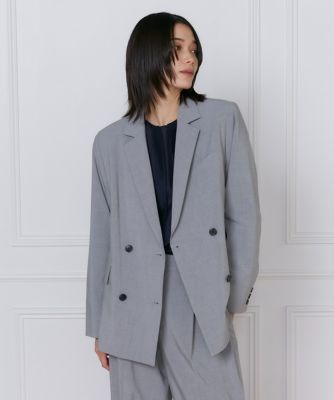 《大きいサイズ》ＴＲストレッチダブルブレストジャケット（７１５１１４１８１４）