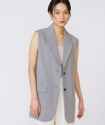 ＜INED L (Women/大きいサイズ)＞《大きいサイズ》ＴＲストレッチカラーレスジレ（７１５１１４１８１５）
