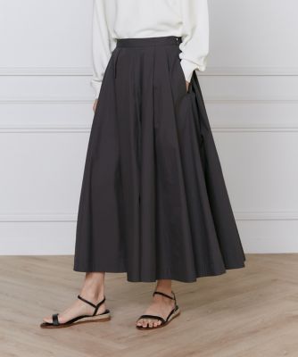 ＜INED L (Women/大きいサイズ)＞《大きいサイズ》タックスカート（７１５１１５２８０８）