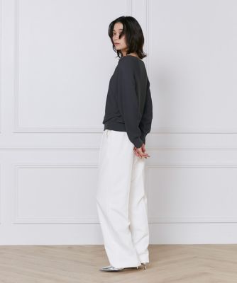 TROVE 21SS「HOUI WRAP PANTS」3 ネイビー ラップパンツ SOSHIOTSUKI(ソウシオオツキ)の3 TUCK WIDE TROUSERS NAVYの通販