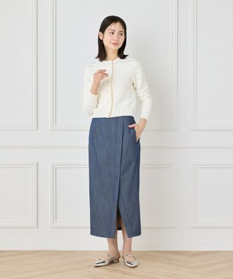 《大きいサイズ》ボーダー柄カーディガン（７１５１１７８８０９）