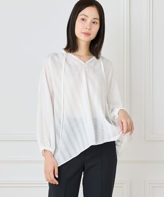 ＜INED (Women)＞からみ織ブラウス（７１５１１８２０１１）