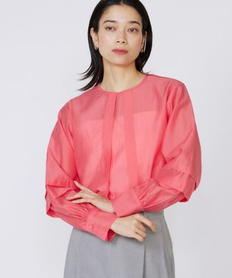 INED イネドブラウス美品 シャイニーローンタックブラウス（7151182021