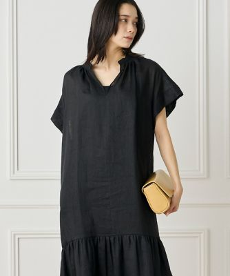 ＜INED (Women)＞リネンギャザーデザインワンピース（７１５２１２１００４）