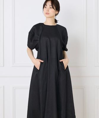 INED (Women)/イネド 《ＷＥＢ限定》ボリュームスリーブリネンワンピース（７１５２１２１０１９）