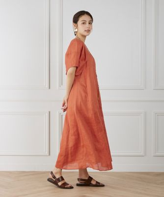 《ＷＥＢ限定》ボリュームスリーブリネンワンピース（７１５２１２１０１９）