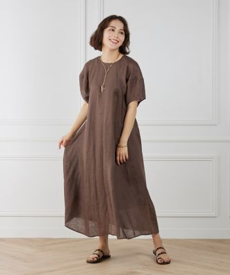 《ＷＥＢ限定》ボリュームスリーブリネンワンピース（７１５２１２１０１９）