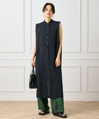 INED (Women)/イネド ボザムデザインノースリーブシャツドレス（７１５２１２１０２５）