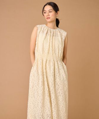 ＜INED (Women)＞フラワージャカードノースリーブワンピース（７１５２１２１０２６）