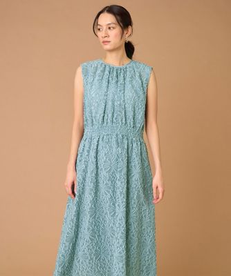 フラワージャカードノースリーブワンピース（7152121026
