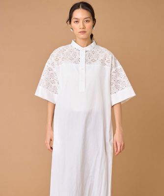 ＜SUPERIOR CLOSET (Women)＞ＴＩＣＣＡ　レースハーフスリーブシャツワンピース　ＴＢＥＳ－１０２（７１５２１２１６０１）