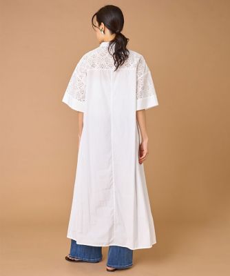 レア！新品タグ付き　シェイプド コットン ジャージー Tシャツ ドレス TICCA レースハーフスリーブシャツワンピース TBES－102