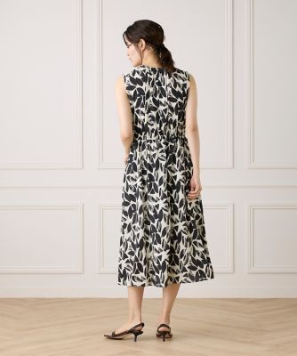 大きいサイズ》ノースリーブプリントワンピース（7152121815