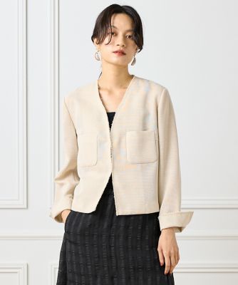 カラミジャケット（7152141018） | INED (Women